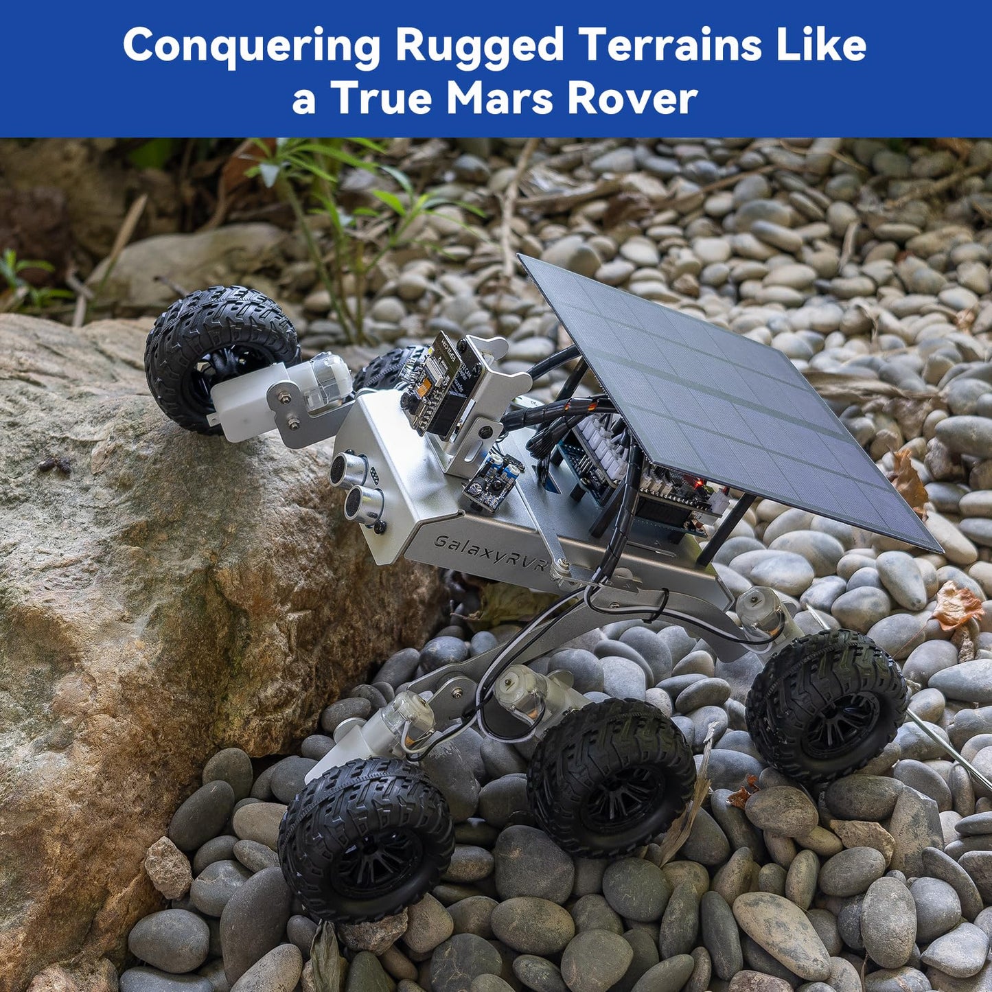 SunFounder GalaxyRVR Mars Rover STEM Kit for Arduino, Compatible with Uno R3, Rocker-Bogie Suspension,Scratch,C,Camera, FPV, Rechargeable Battery, for Students, Educators, Engineers
