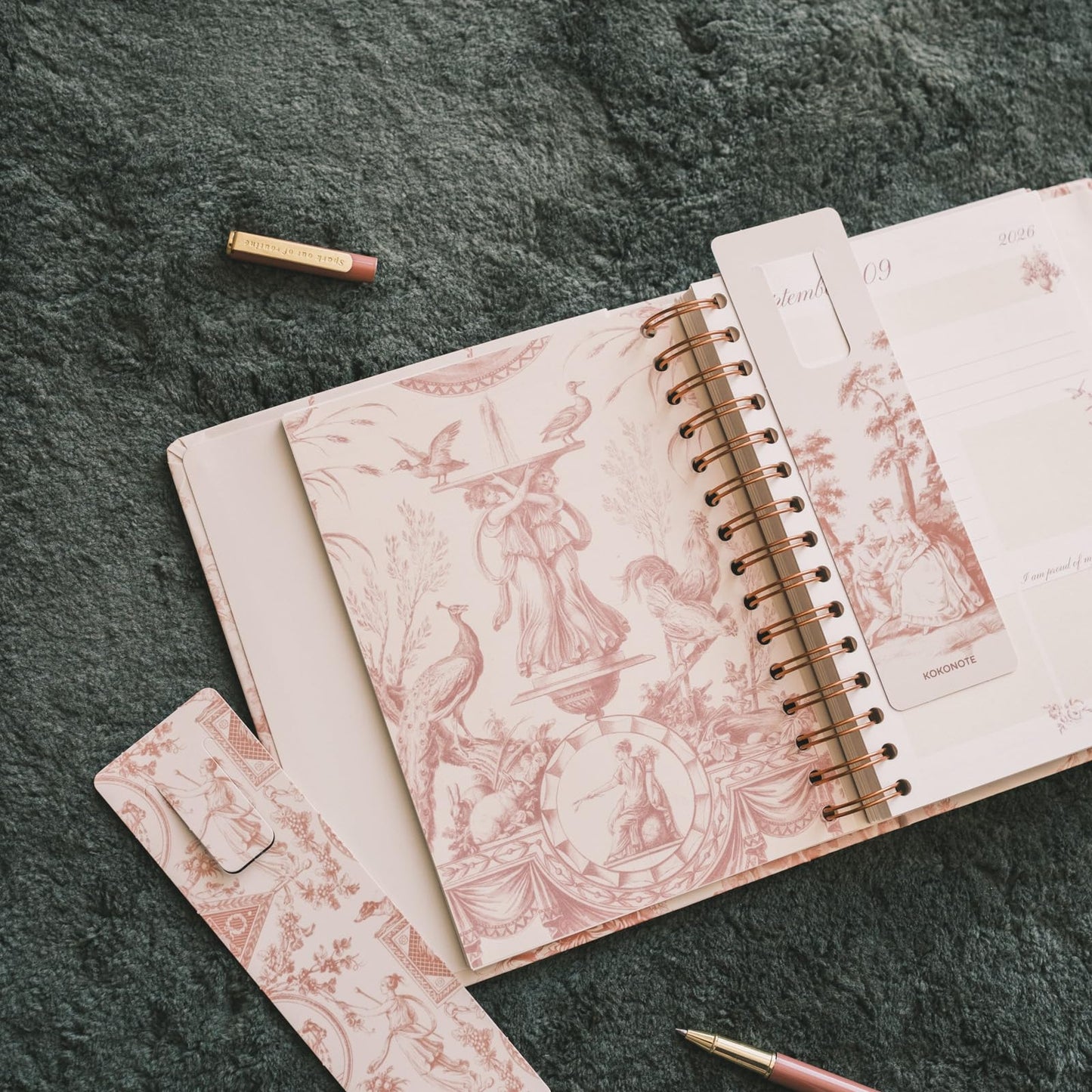 KOKONOTE Planner 2026-2027 Versailles - Planner for Women 17 Month (Aug 26/ Dec 27) | Weekly & Monthly Academic Planner 2026-2027 | 6.4" x 7.9" | Hardcover Agenda 2026 | Thick paper 120 g/m²