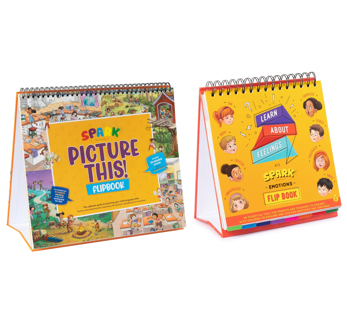 Picture Books and Emotion Cards, Picture SEL Story Cards, Homeschooling, Autism Activities, Educational Busy Book for Emotional Regulation (WH Question & Emotions Book Combo)