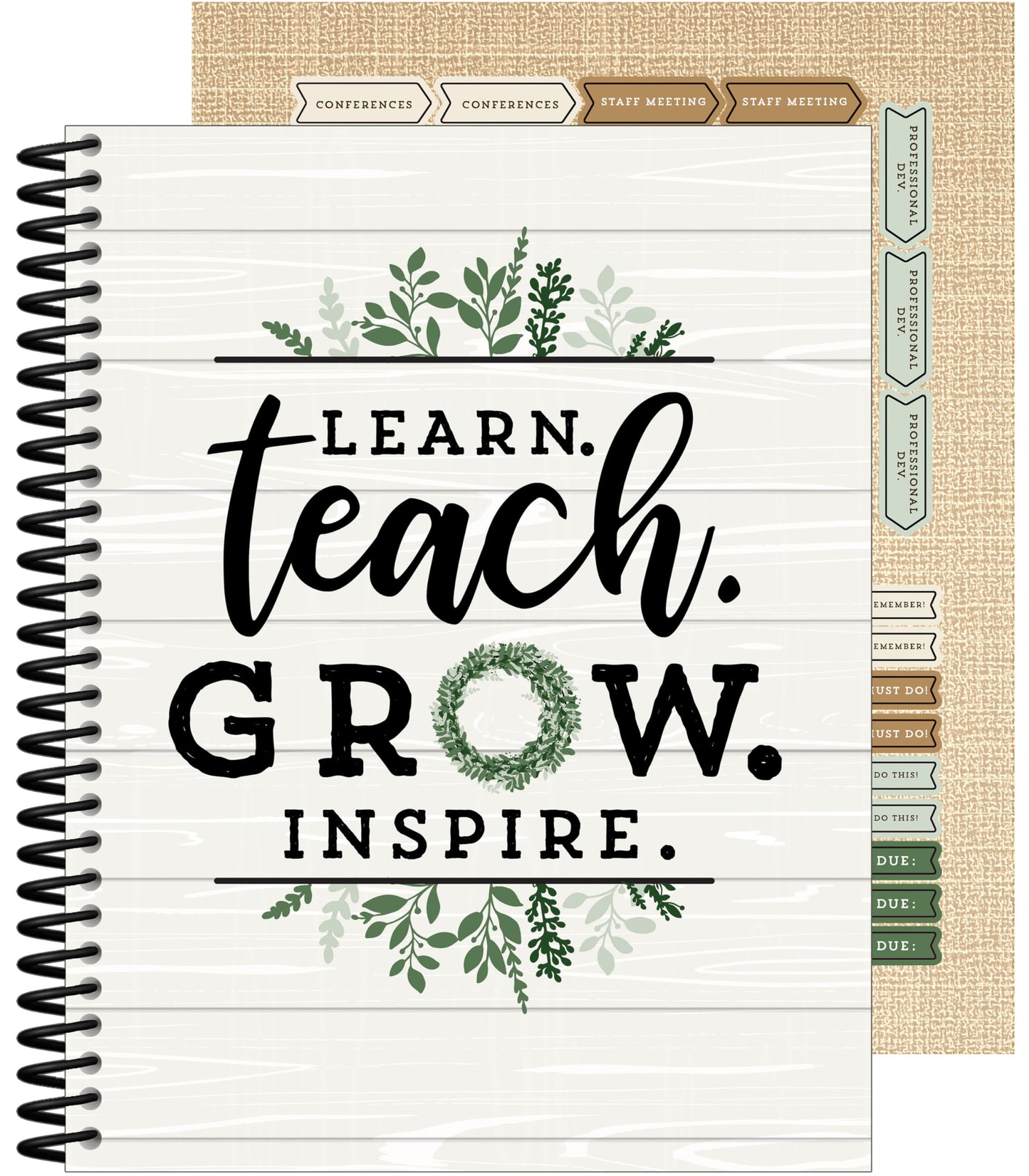 Carson Dellosa Education Modern Farmhouse Teacher Planner 2026-2027,Undated 8" x 11" Lesson Plan Book With Stickers, Class Schedule & Weekly Calendar School Supplies, Homeschool & Classroom Must Haves