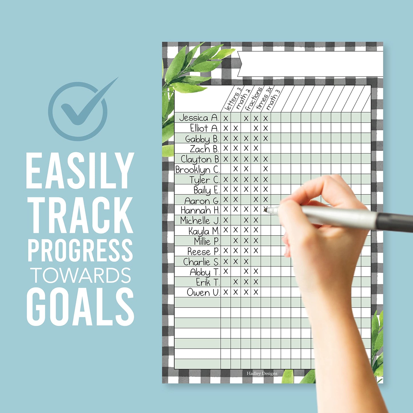 Attendance Chart for Classroom Management - 8 Incentive Chart for Classroom Essentials, 11x17 Student Behavior Charts and Homework Tracker, Teachers Class Attendance and Assignments Log