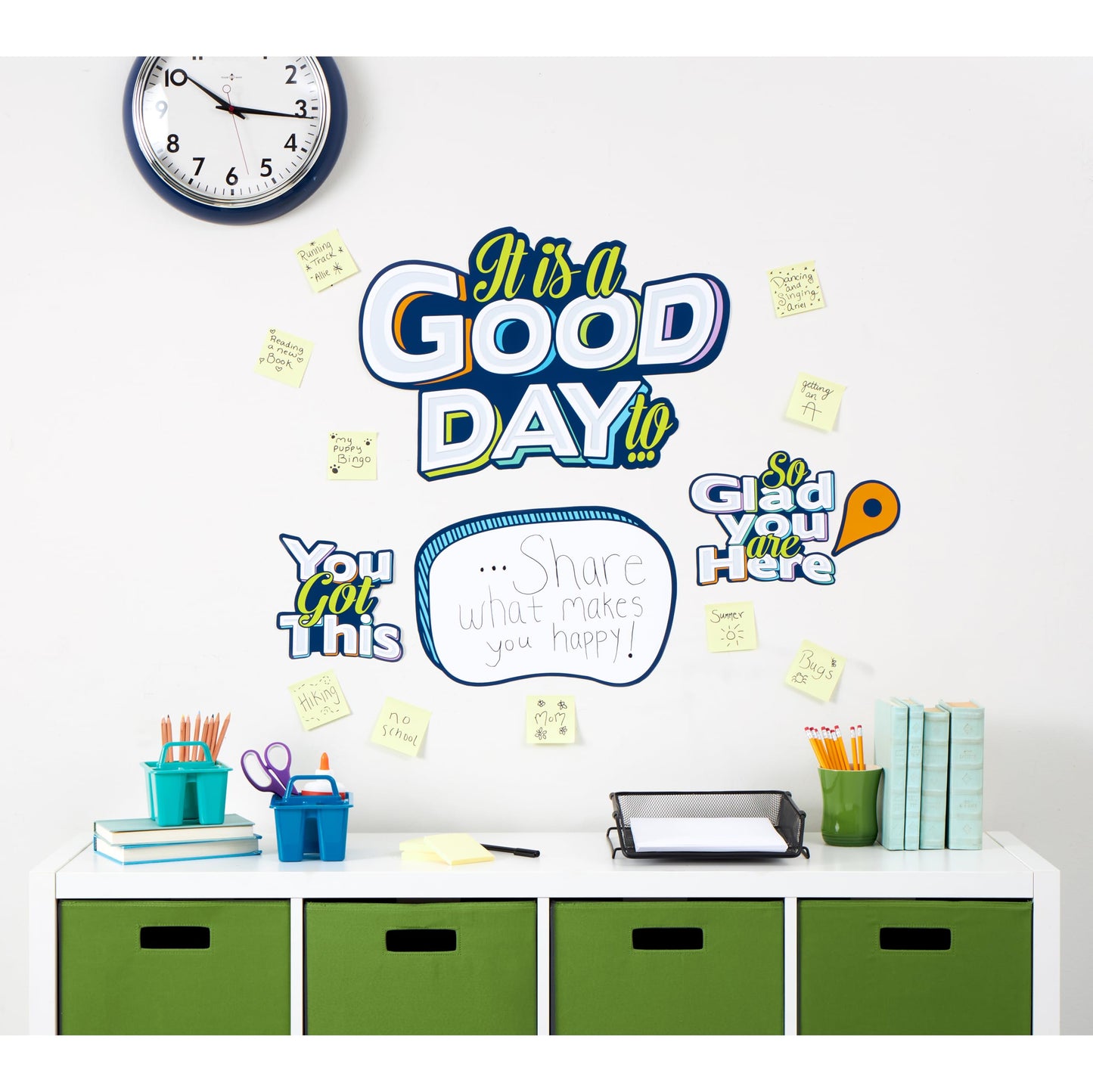 Eureka 661002 It is A Good Day to Interactive Mini Bulletin Board Set with Dry Erase Headliners, Multicolor, 5 Pieces