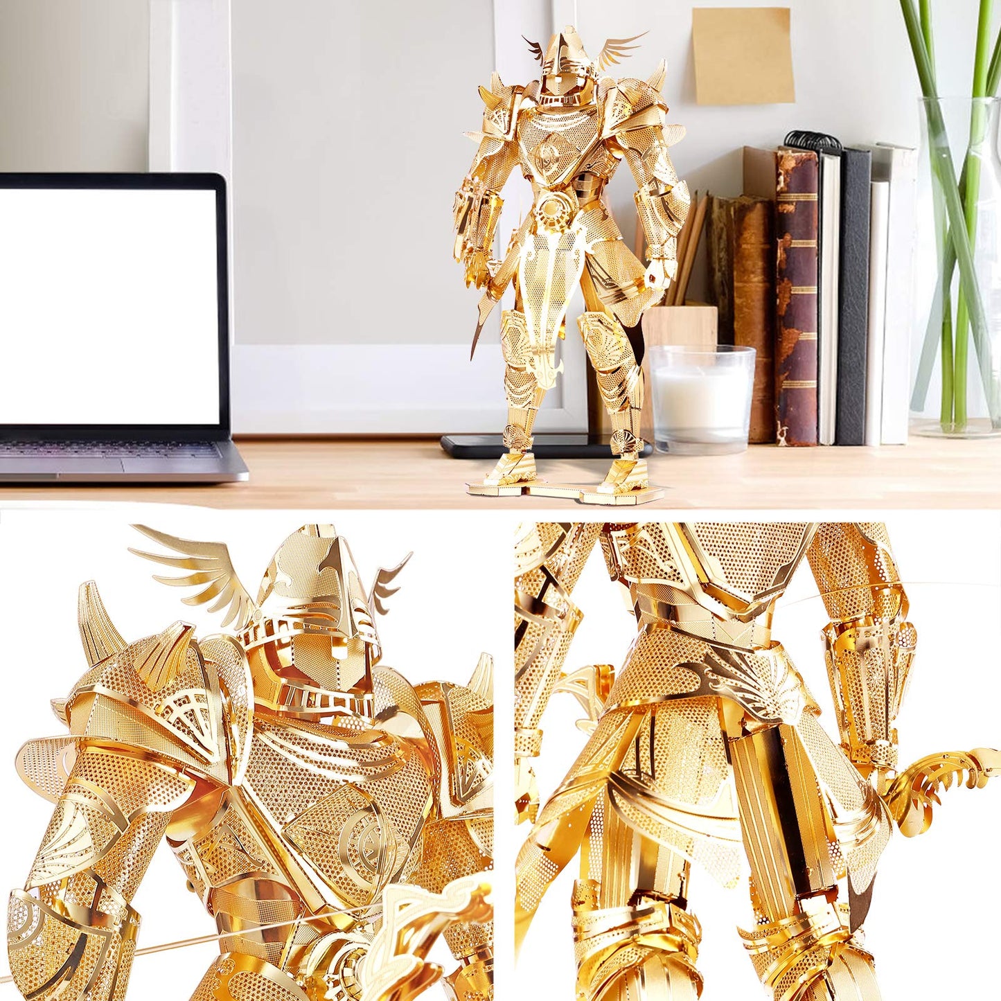 Piececool 3D Figure Mecha Model Kits-Knight of Firmament, 3D Metal Puzzle DIY Craft Kit for Adults Stress Relief, Great Birthday Gifts, 134 Pcs