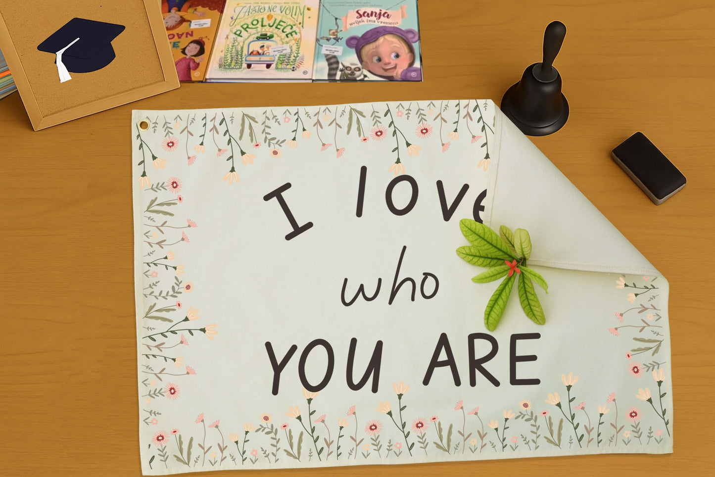 Nursery Canvas Banner-Hanging Rectangular Flag Sign Art for Nursery Kids Baby Girl Boy,Playroom Babyroom Bedroom Wall Decor,Baby Shower Christmas Gift-I Love Who You Are-28.5" L x 20" W