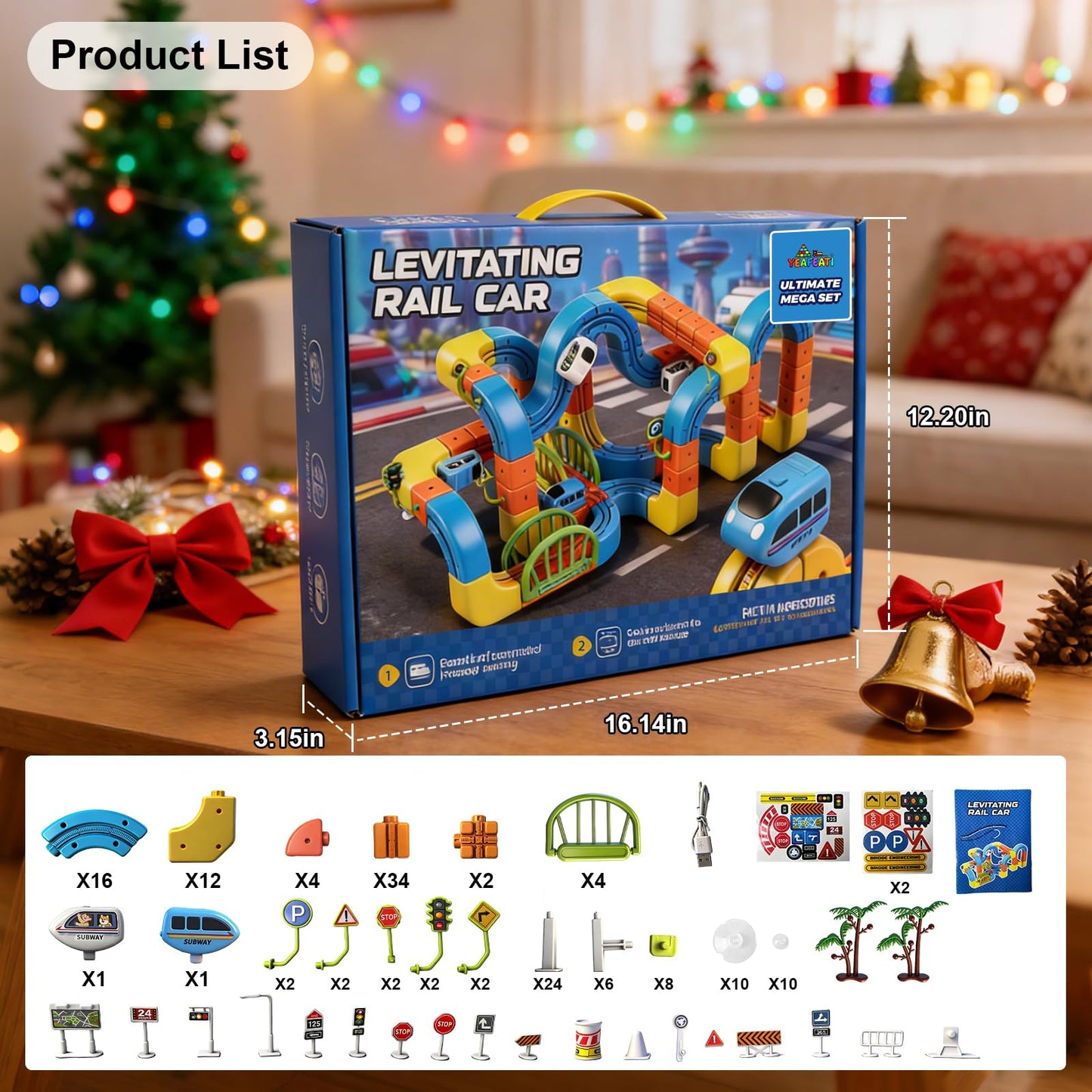 168 Pcs Cube Track Fusion Toy with 2 Trains,2026 New klick Rail Electric Train Set for Kids Ages 4-8 with Gravity-Defying 3D Infinity Track, Build Your Own Trackfusion Train System & Gravity Tracks