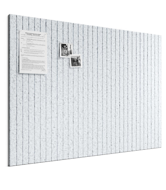 Bumusty Large Cork Board Alternative-48 x 36" Felt Bulletin Board Tiles, with 30 Pushpins, 70 Adhesive Tabs, Fine-Stripe 12-Pack, Cork Boards for Office Push Pin Board Felt Board-Light Gray