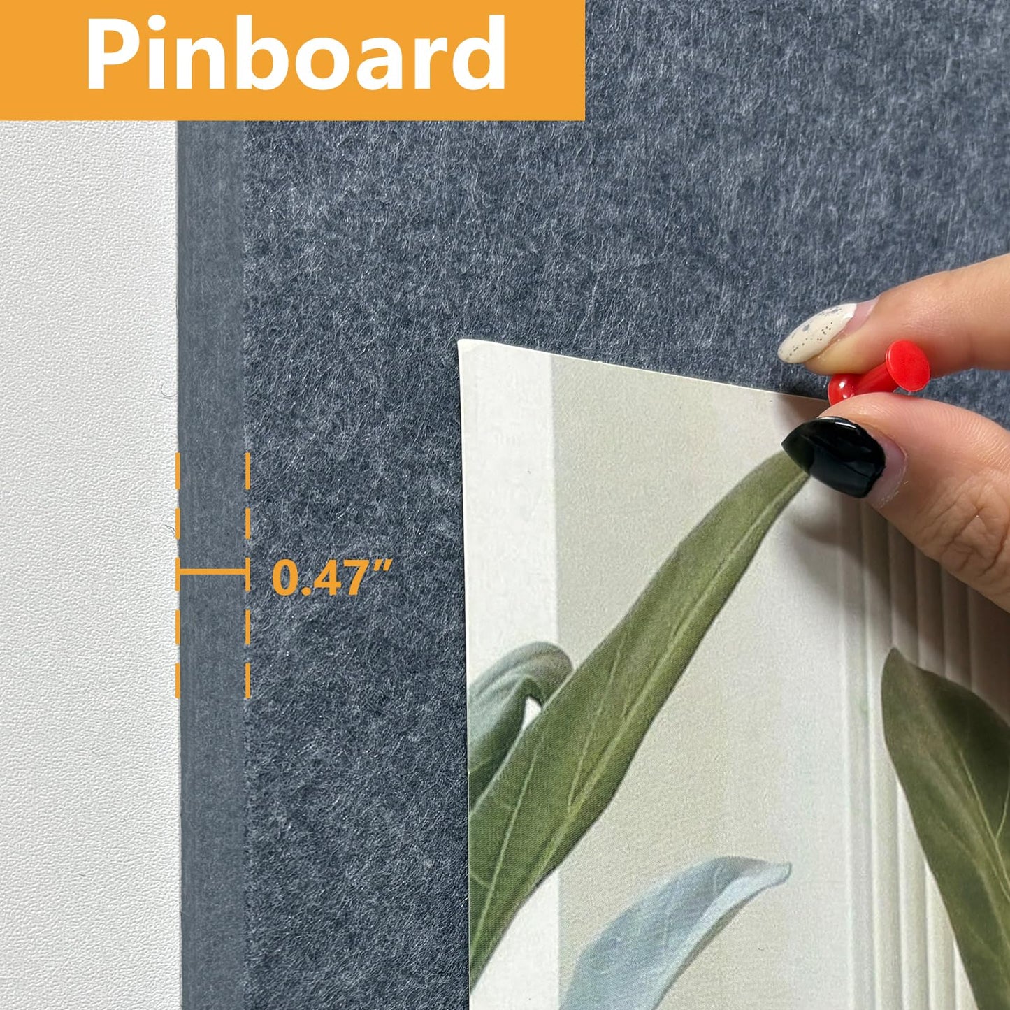 Thick Cork Board Tiles for Wall with Push Pins, Removable 36"x24"x0.47" Bulletin Board Sets, Magrowill 6 Packs Felt Panels Self-Adhesive Pin Board