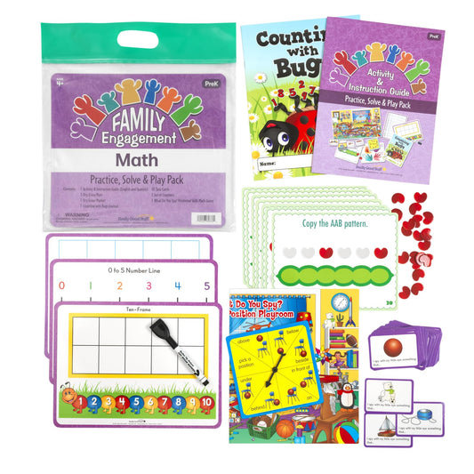Really Good Stuff Family Engagement Math – Practice, Solve & Play Pack - PreK