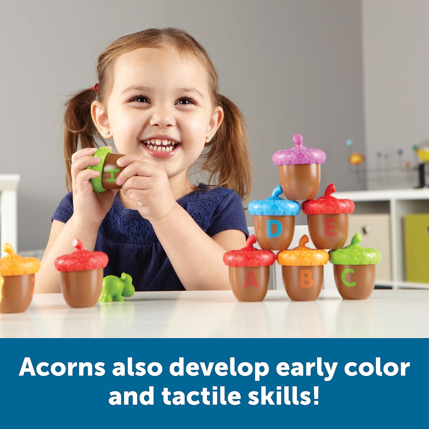 Learning Resources Alphabet Acorns Activity Set - ABC Puzzle, Preschool Learning Activities, Speech Therapy Materials, Manipulatives for Preschoolers, Fine Motor Skills
