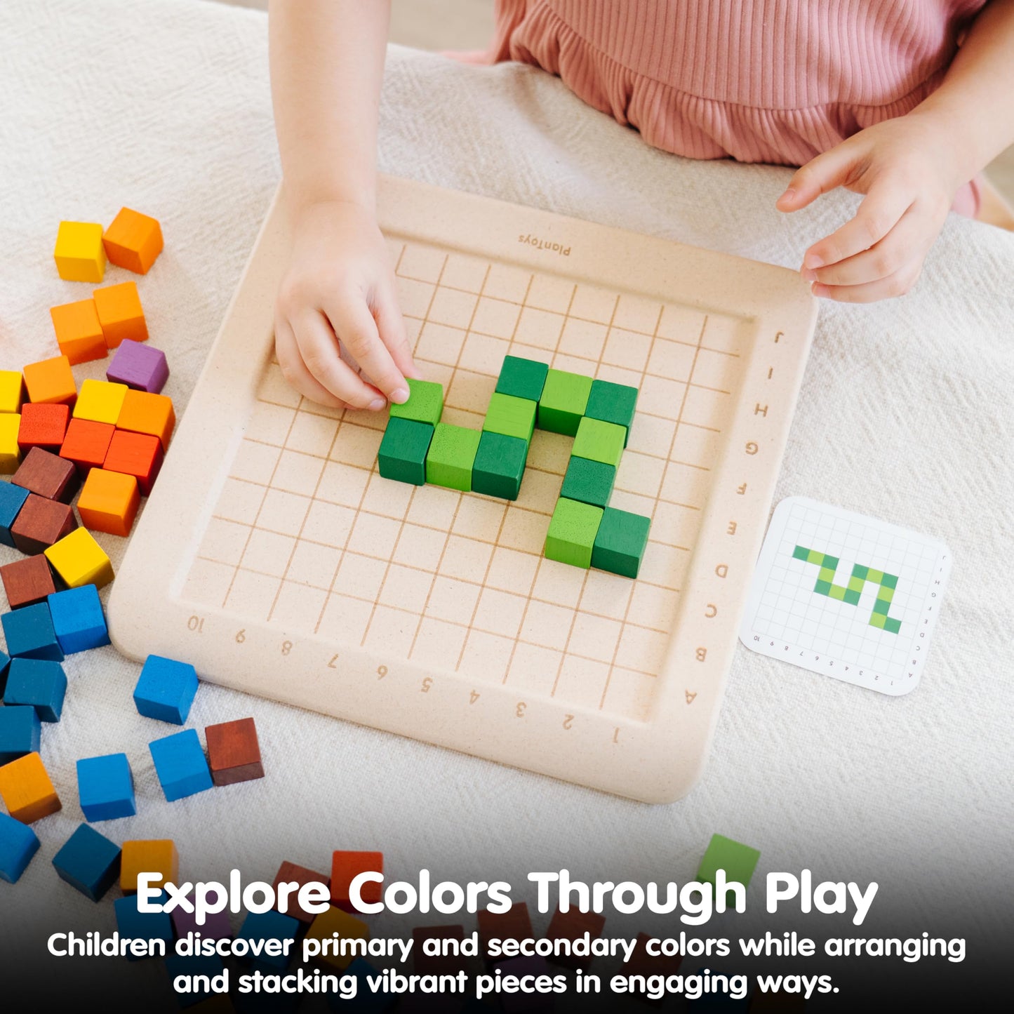 PlanToys® Wooden Math Blocks & Rods