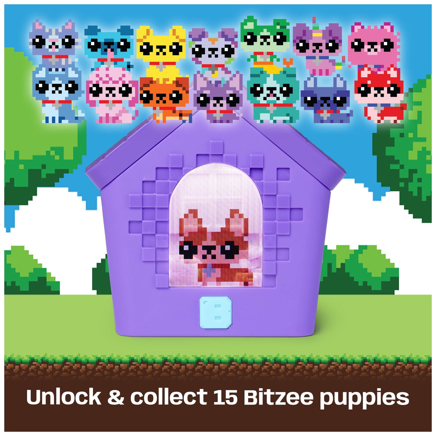 BITZEE, Doghouse Interactive Toy with 15 Puppies Inside, 3D Playroom, Reacts to Touch, Digital Pet Kids Toys for Girls & Boys Ages 5 and up