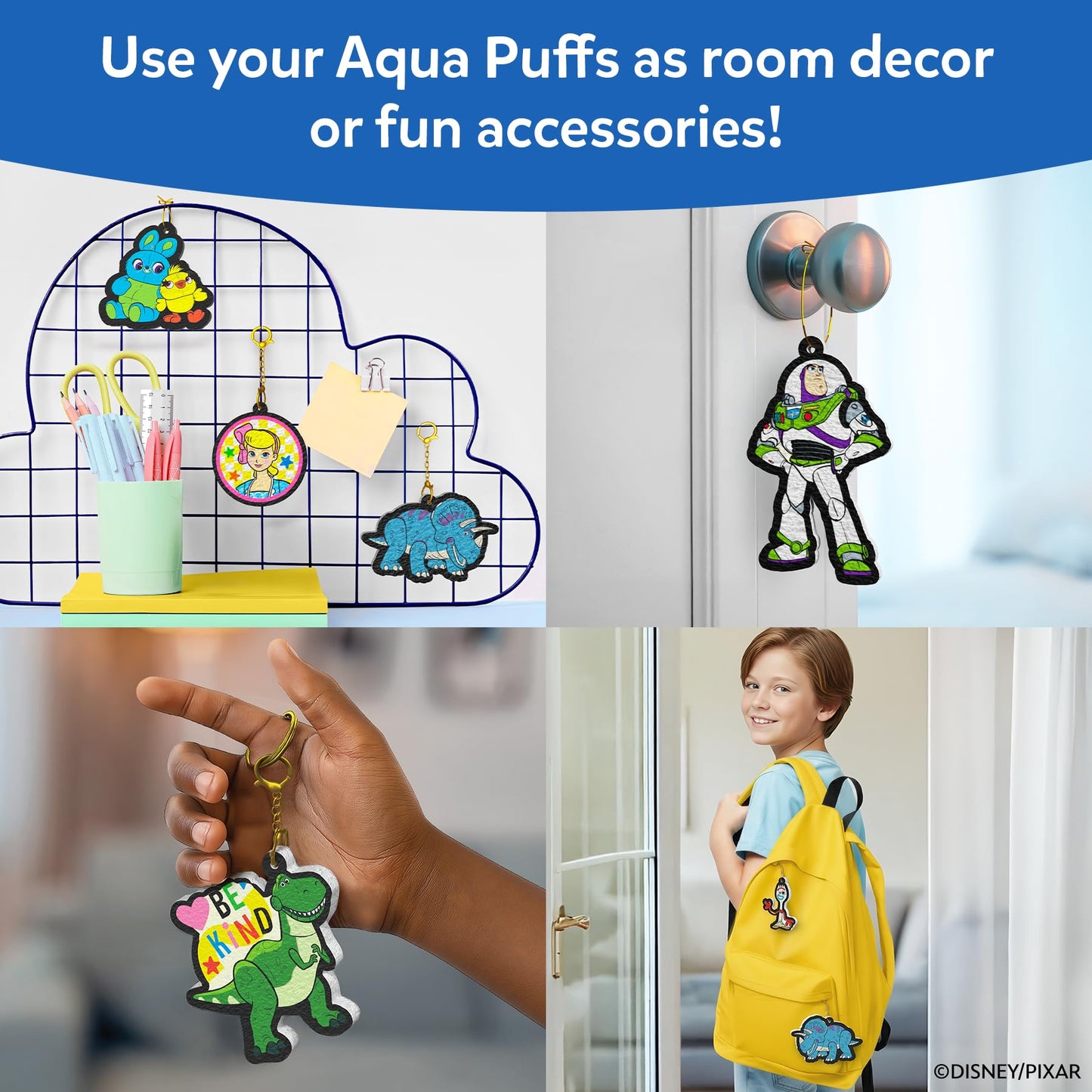 Skillmatics Disney•Pixar Toy Story Aqua Puffs - 3D Art Kit, Mess-Free Paint by Number Craft for Kids, DIY Color & Inflate Activity, Travel Toys & Gifts for Ages 4, 5, 6, 7, 8, 9, 10, 11, 12