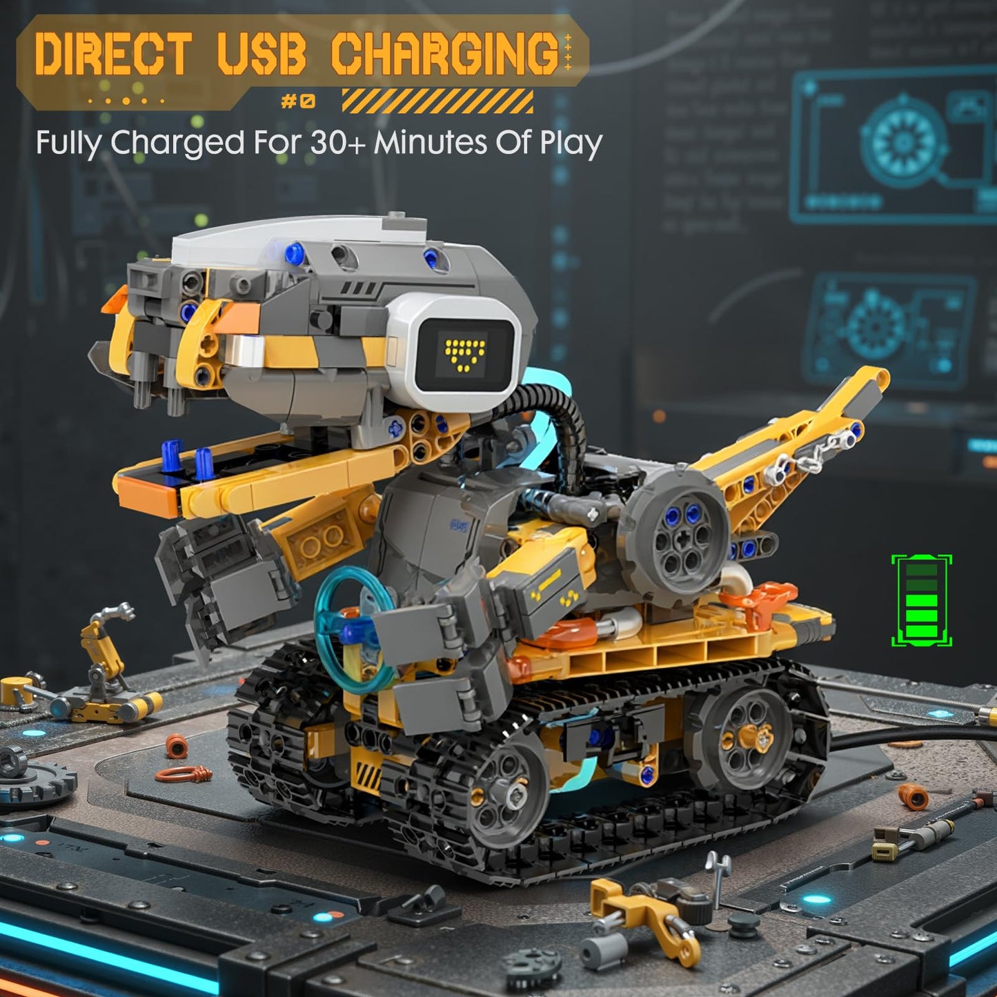 5in1 STEM Robot Building Kits for Kids 6-12, App & Remote Control STEM Dinosaur Tank Robot Building Toys for Kids, 899Pcs DIY Science Building Sets, Erector Sets for Boys Girls Birthday Xmas Gifts