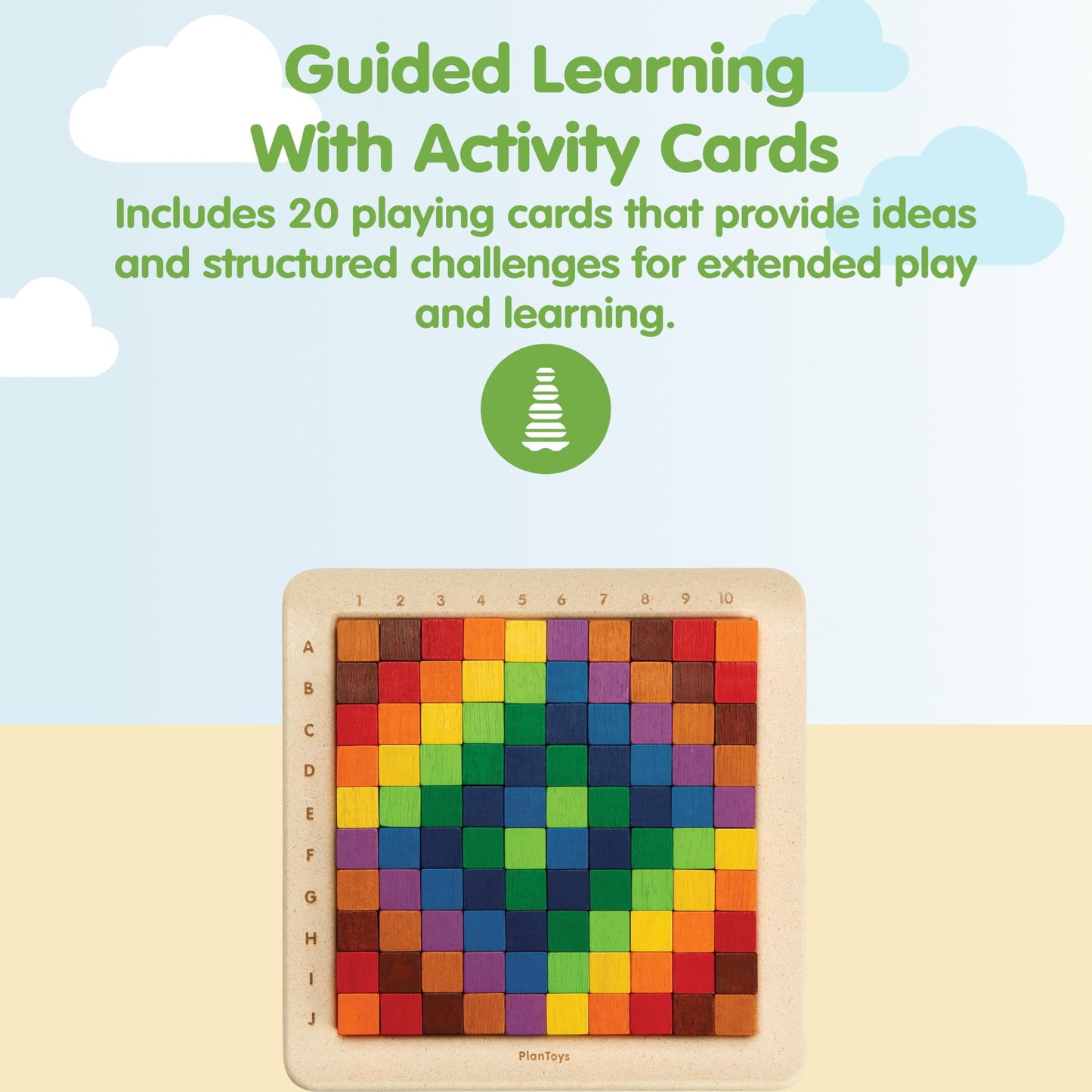 PlanToys® Wooden Math Blocks & Rods