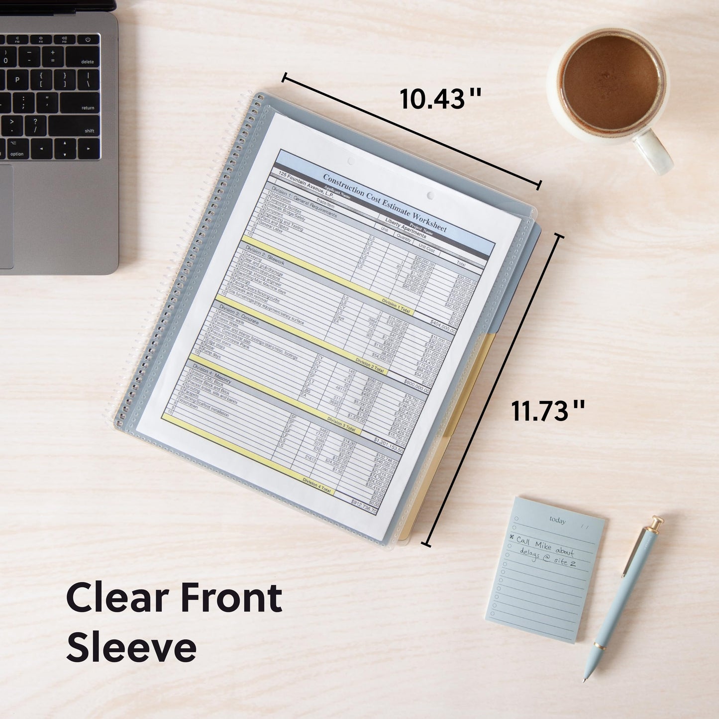 Smead Project Organizer, Office Supplies, 24 Pockets, Clear Cover with Assorted Bright Tabs, Tear Resistant Poly File Organizer, Document Organizer with 1/3-Cut Tabs, Letter Size (89213)