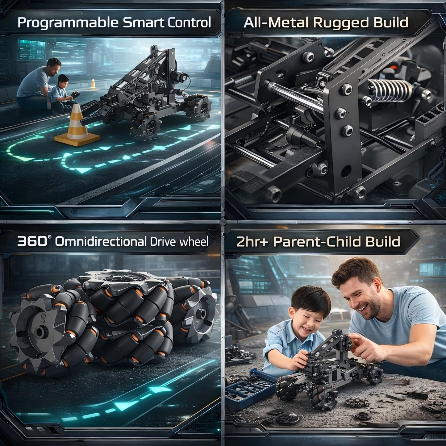 VANLINNY Robotic Arm Kit, DIY Engineering Educational Building Kit, STEM Project Gift for Kids Ages 8-14