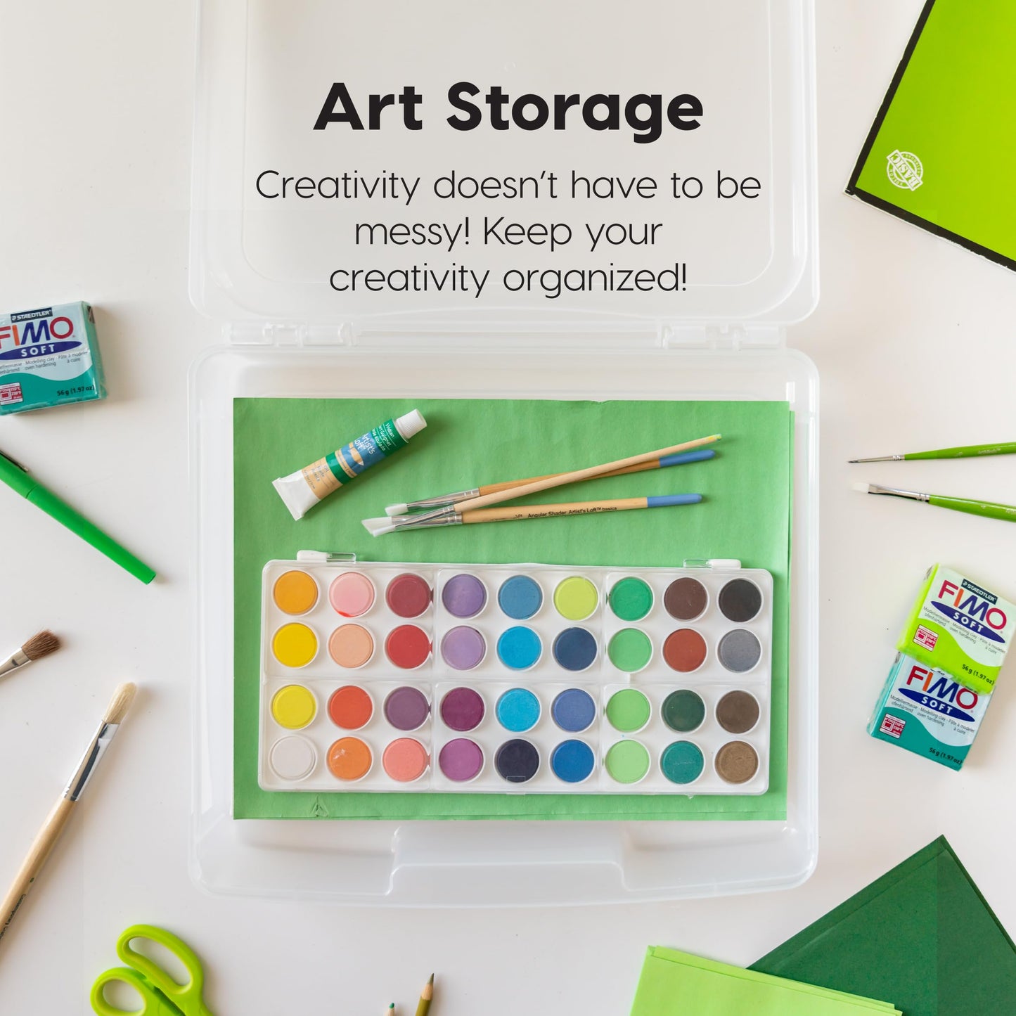 IRIS USA Board Game Storage Containers, 10-Pack |Made in USA| Organizers with Built-In Handle & Snap-Tight Lid for Puzzles, Scrapbook, and Fits 8.5" x 11" or A4 Papers, Slim - Clear