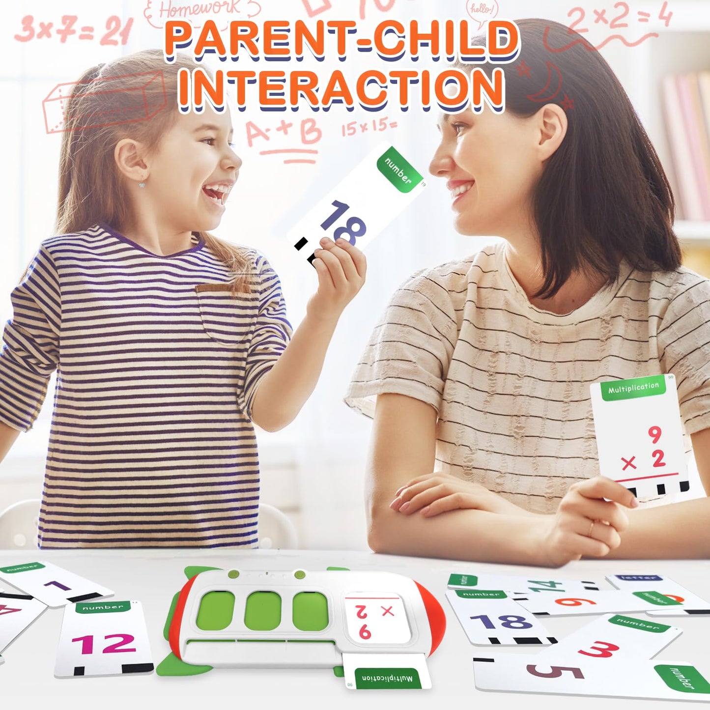 ABC Learning Toys for Kids Ages 3-5, Talking Flash Cards for CVC Word & Math Games for Kids 5-7 Preschool Kindergarten Gifts for Boys & Girls Autism Sensory Speech Therapy Toys
