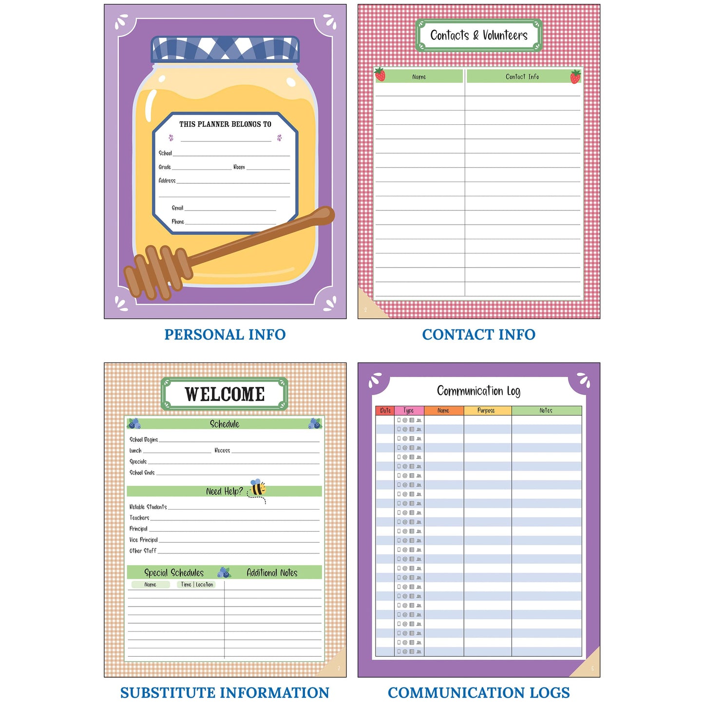 Carson Dellosa Education Teachers Plant Seeds That Grow Together 128-Page Teacher Planner, Undated 8"x11" Lesson Plan Farmers Market Themed Book With Stickers, Class Schedule, Weekly Calendar, Classroom Must Haves, Homeschool Essentials, School Supplies