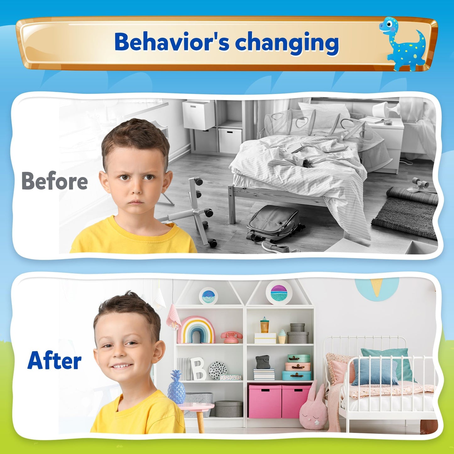 D-FantiX Reward Chart for Kids - Pad with 27 Chore Charts, Magnetic Behavior Chart for Kids at Home, Sticker Chart to Motivate Responsibility and Good Habits, 2328 Incentive Stickers