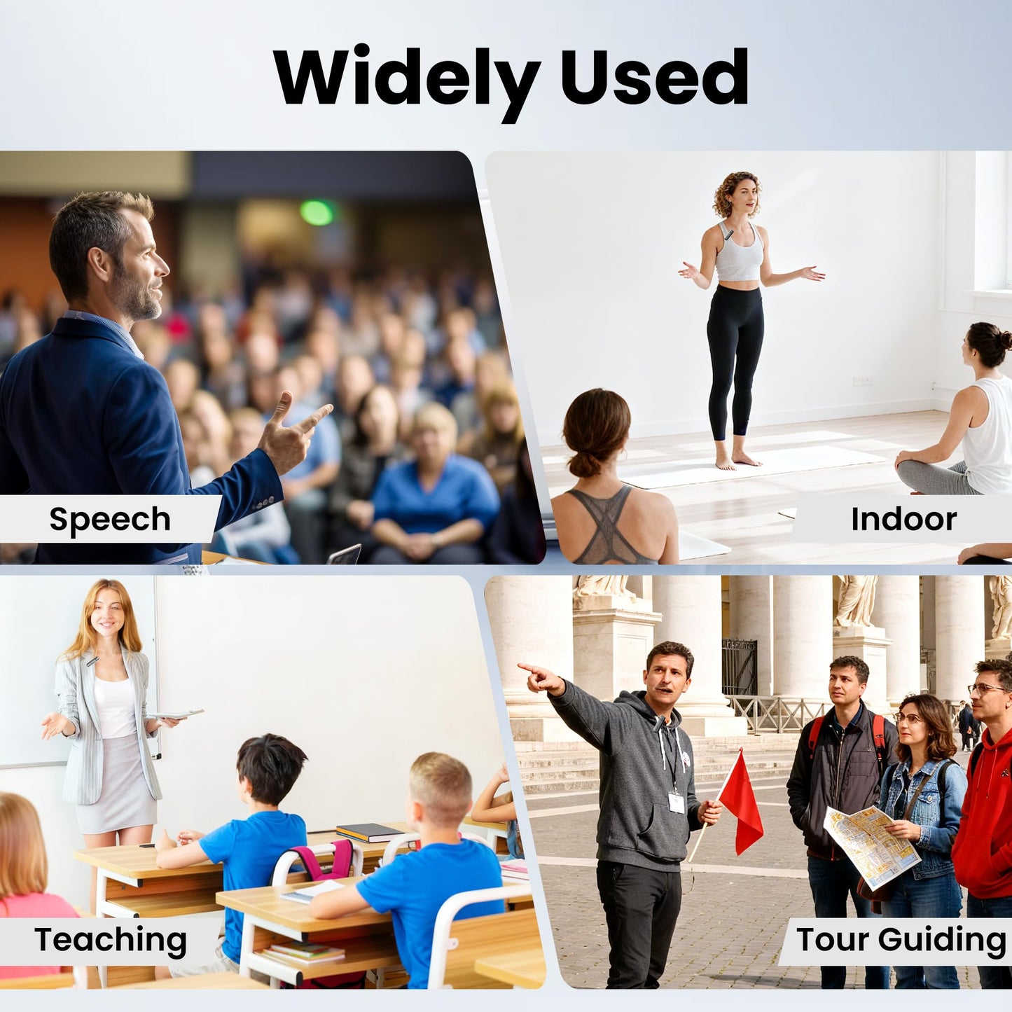 Voice Amplifier Wireless Microphone with Bluetooth Lavalier, Portable Microphone and Speaker for Teachers, Mini Rechargeable Amplifier, Ideal for Classroom, Meetings, Yoga, Speeches, and Tour Guides