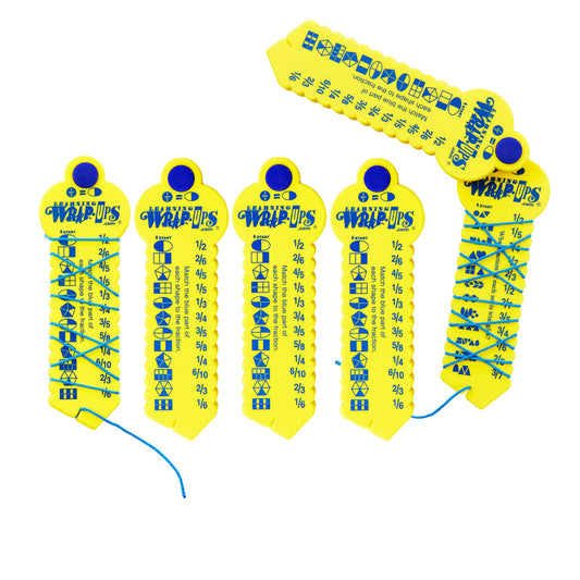 Learning Wrap‑Ups Fraction Center Kit – 5‑Pack of Self‑Correcting Wrap‑Ups, Hands‑On Math Fluency for Centers, Small Groups & Tutoring