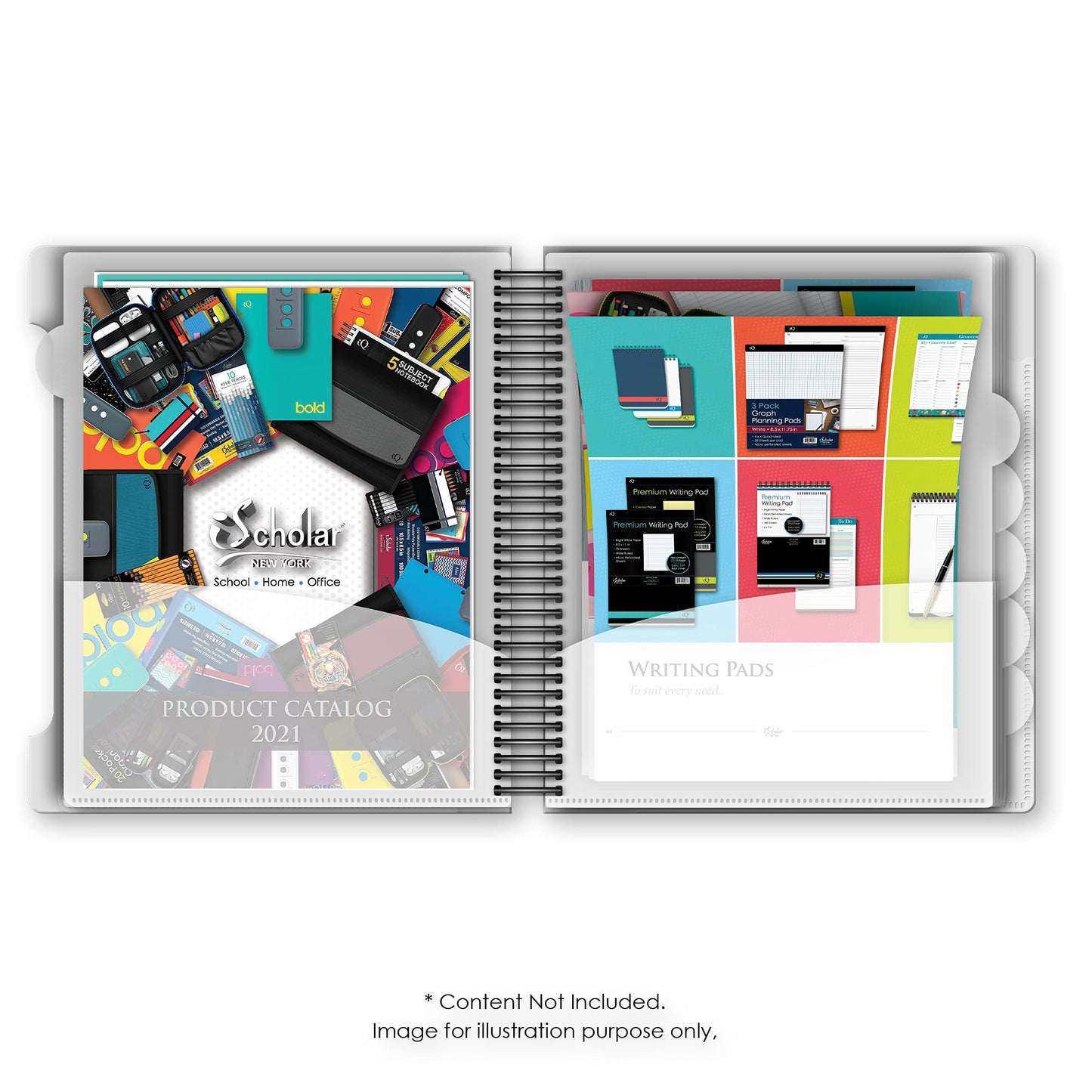 iScholar iQ+ 15 Pocket Organizer, 12.2 x 11 Inches, Tabbed Dividers, White (39906-WH)