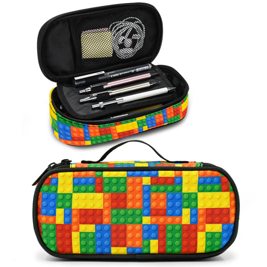 Droerfes Brick Pencil Case Pencil Pouch Large Capacity Pen Bag School Office Organizer Stationery Storage Box For Girls Boys Teen Kids