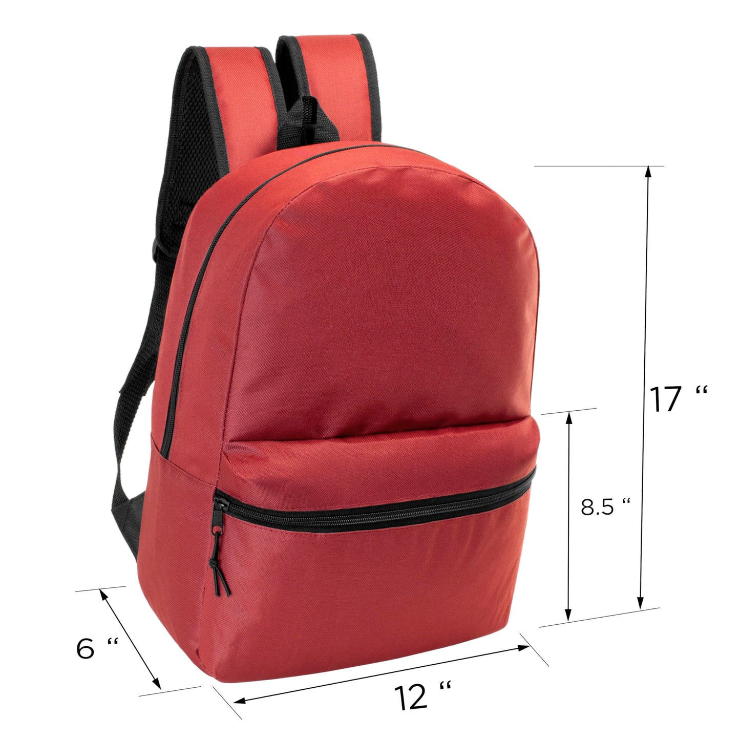 Moda West 17" School Backpacks for Kids - Backpacks in Bulk for Elementary, Middle, and High School Students, 10 Pack