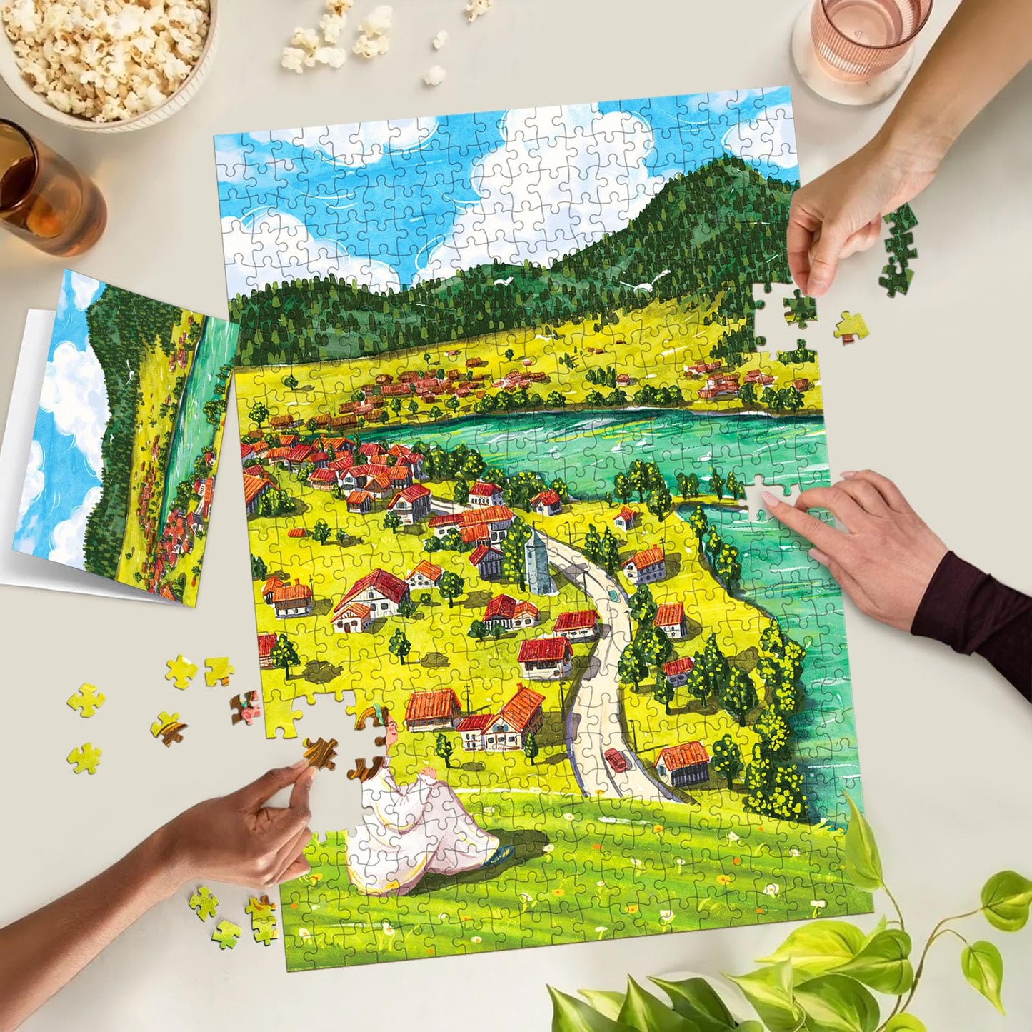 TangMosaic Puzzles for Adults 1000 Pieces, Jigsaw Puzzle for Adults, Fun Challenging Puzzle, Mountain Top Calm Puzzles Game, Interlock Perfectly No Dust, Gifts for Easter Mother’s Day