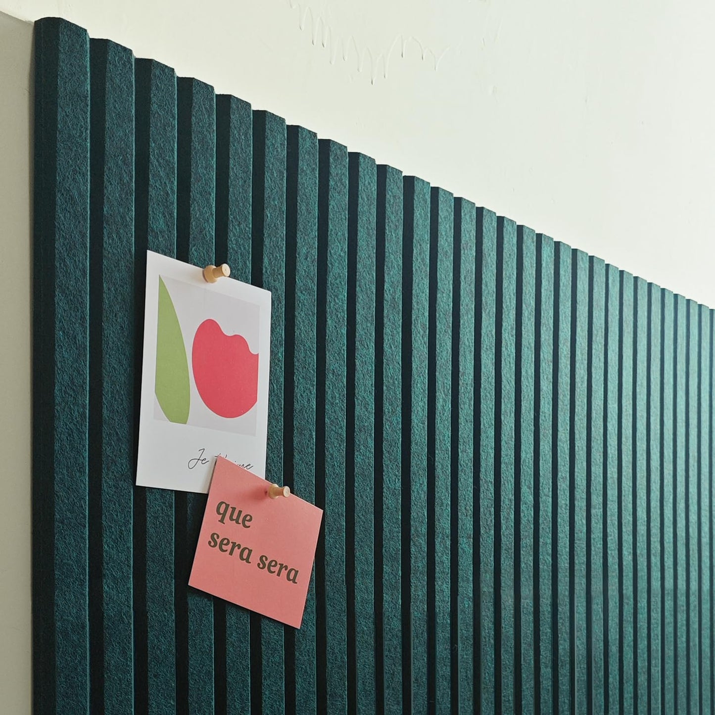 Large Cork Board for Office Decor, 48"x 36" - 1/2” Thick Felt Bulletin Board, 12 Pack Felt Board with Safe Removable Adhesive Tabs, Pin Board Cork Boards for Walls - Forest Green