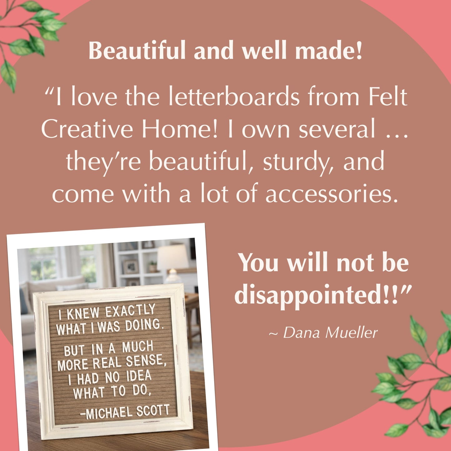 Letterboards + Mini Letterboards Bundle - Cappuccino 10x10 Felt Letter Board with Stand & 6x6 Mini Letter Boards Set of 3 – Farmhouse Baby Announcement & Back to School Changeable Message Board Bundle