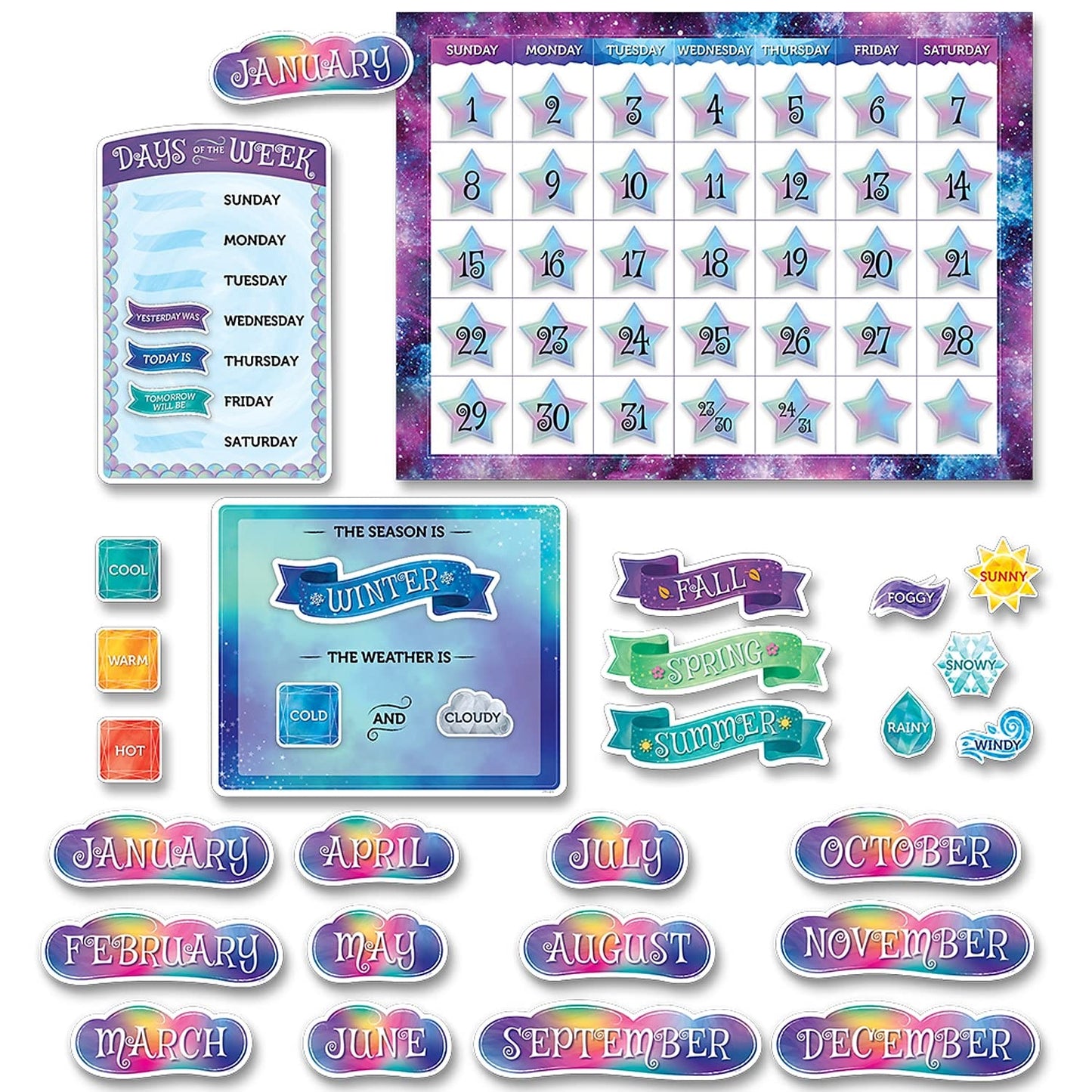 Creative Teaching Press Mystical Magical Bulletin Board (Interactive Calendar Set For Home or School), Multi (8593)