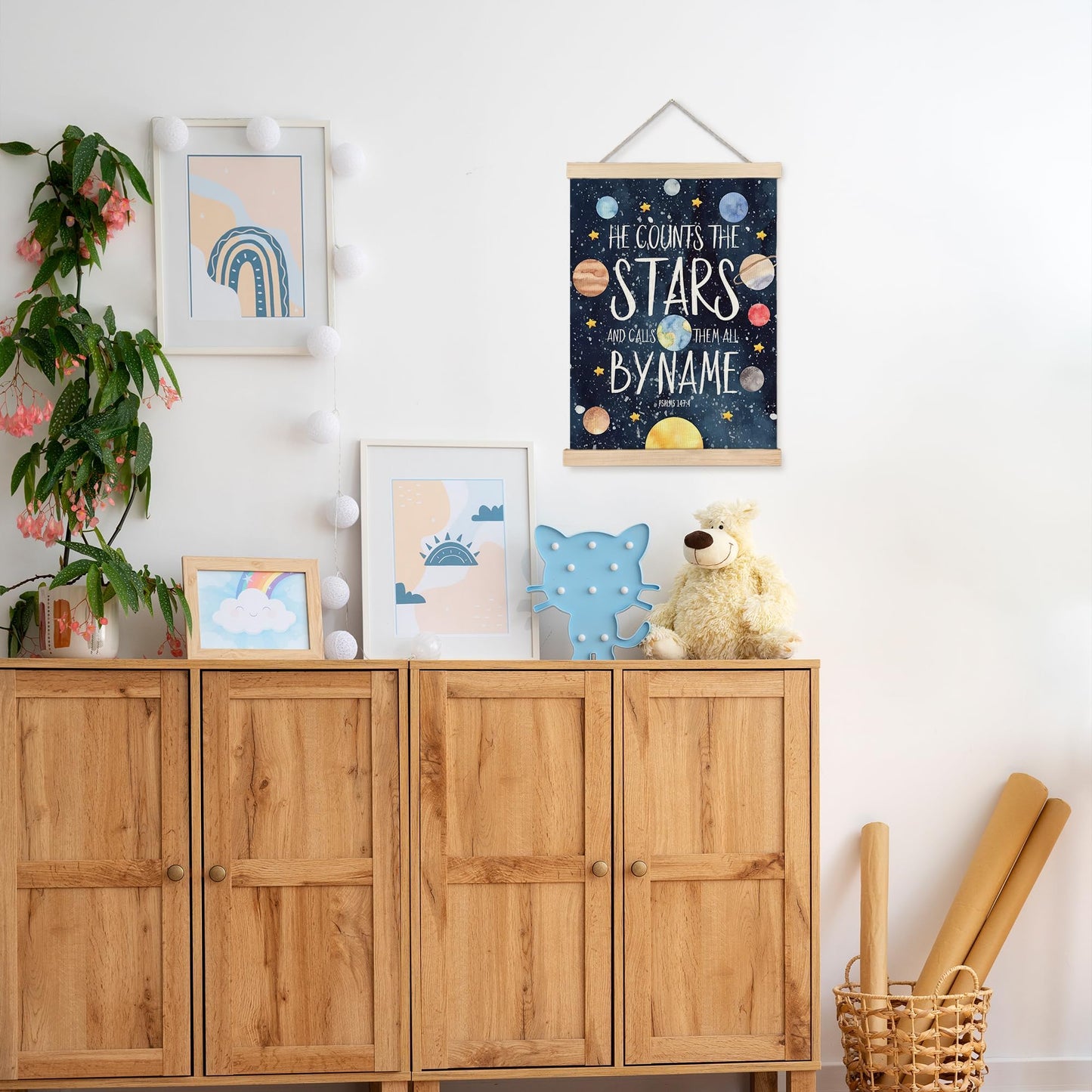 URLLUAE Solar Space Wal Decor Poster Hanger Frame, Outer Space Nursery Decor, System Wall Art, Solar System for Kids Room Decoration for Boys Room,12x16 Inches