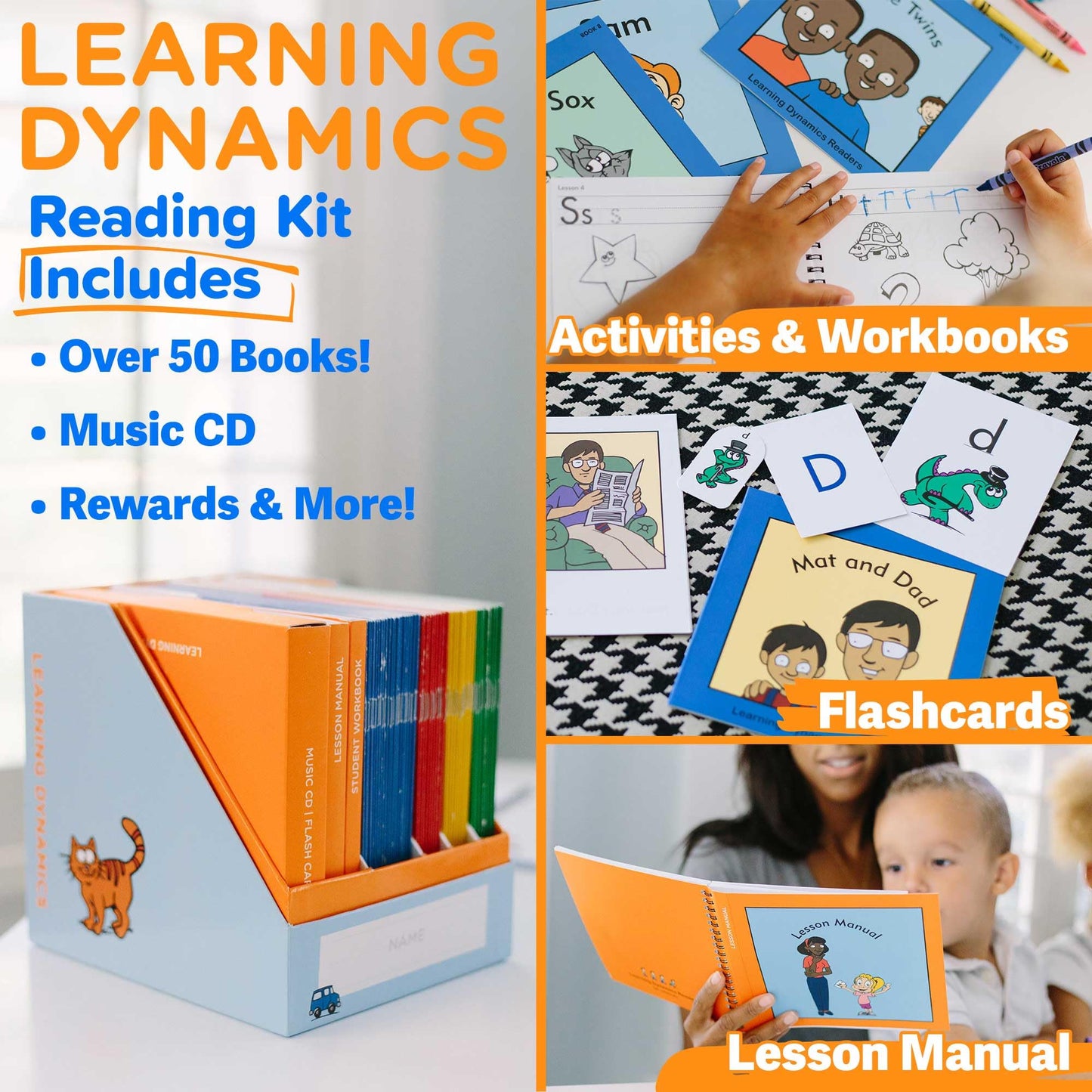 Learning Dynamics 4 Weeks to Read Program and Extra Workbook – Includes 53 Books, Teaching Manual, Activity Workbooks, CD, Flashcards, Manipulatives – Teaches Letters, Phonics, Writing, & Reading