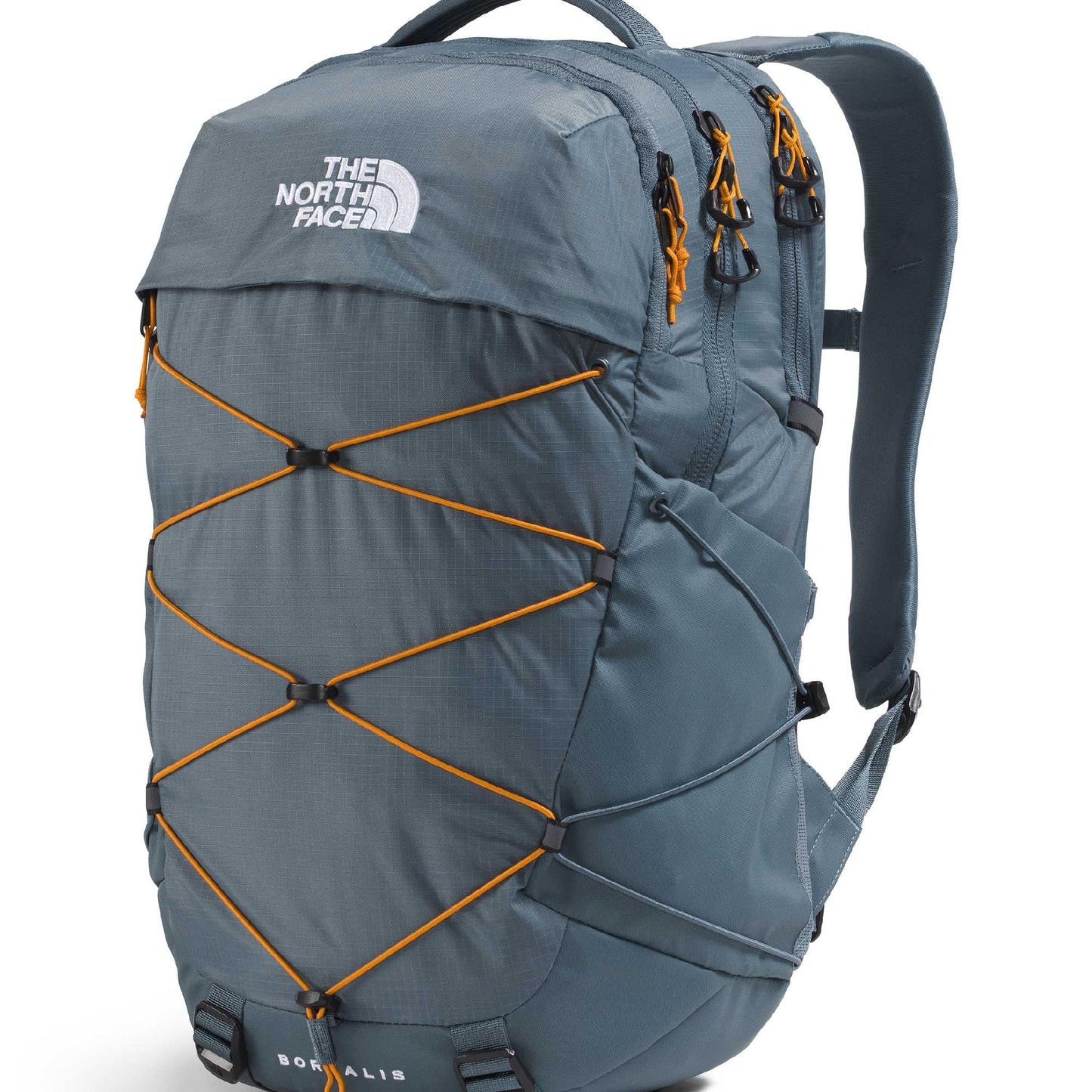 The North Face Borealis Commuter Laptop Backpack - Water Repellent, Laptop Sleeve, Large Main Compartment, Granite Grey/Dust Orange, One Size