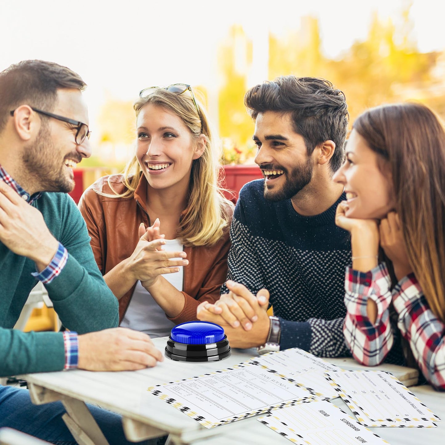 Humyoun Graduation Friendly Feud Game with 2 Answer Buzzers, Grad Feud Cards for Family Game Night Fun Trivia Quiz for Class Party Groups Clubs Team Building