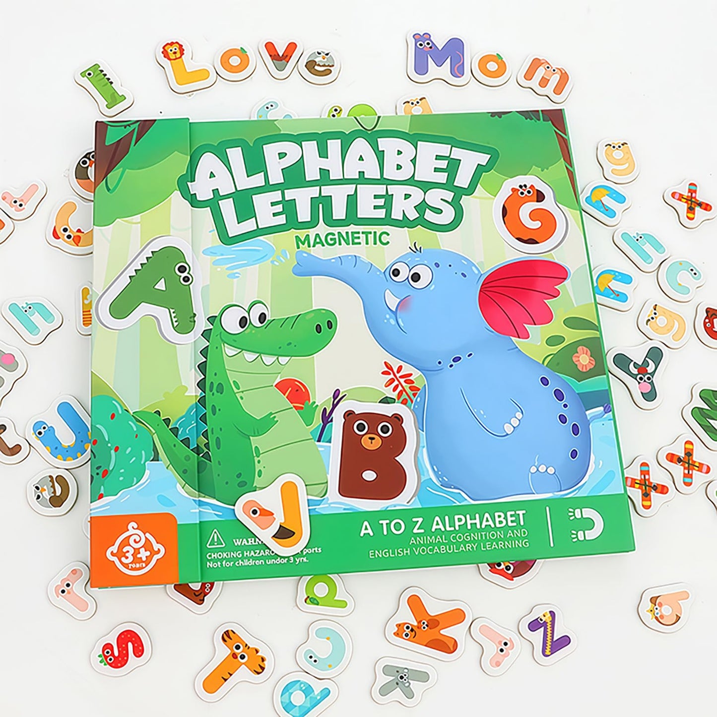 Upgrade Magnetic Letters Book for Kids, 78 PCS Magnetic Alphabet Letters, Uppercase & Lowercase ABC Magnets for Toddlers 1-3 Learning, Preschool Classroom Must Haves