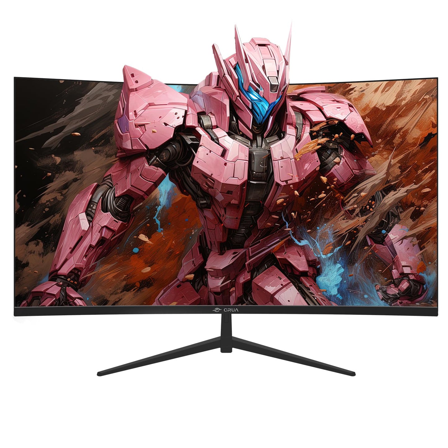 CRUA 32Inch Curved Gaming Monitor, FHD(1920 * 1080P) VA Screen 165Hz/200Hz, 1800R VA Screen, 120% sRGB, Computer Monitor that Support AMD Freesync, HDMI, DP, Wall Mountable Installs-Black