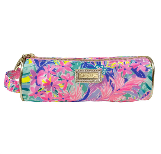 Lilly Pulitzer Cute Pencil Case, Colorful Zipper Pouch for Office Supplies, Small Travel Bag with Carrying Handle, It Was All A Dream