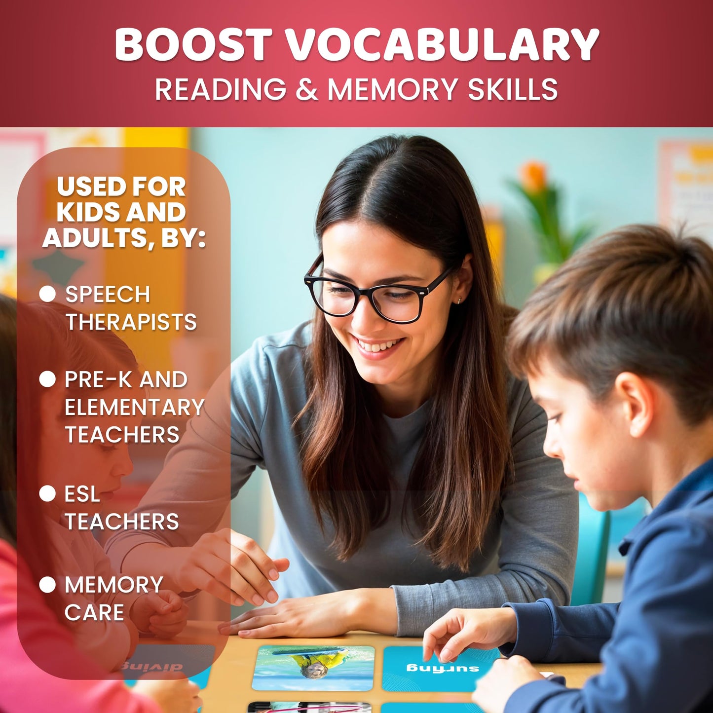 QUOKKA 104 Action Verbs Flash Cards for Speech Therapy Materials ESL Teaching – Educational Vocabulary Builder with Realistic Images for Kids Adults – Picture Cards for Speech and Cognitive Learning