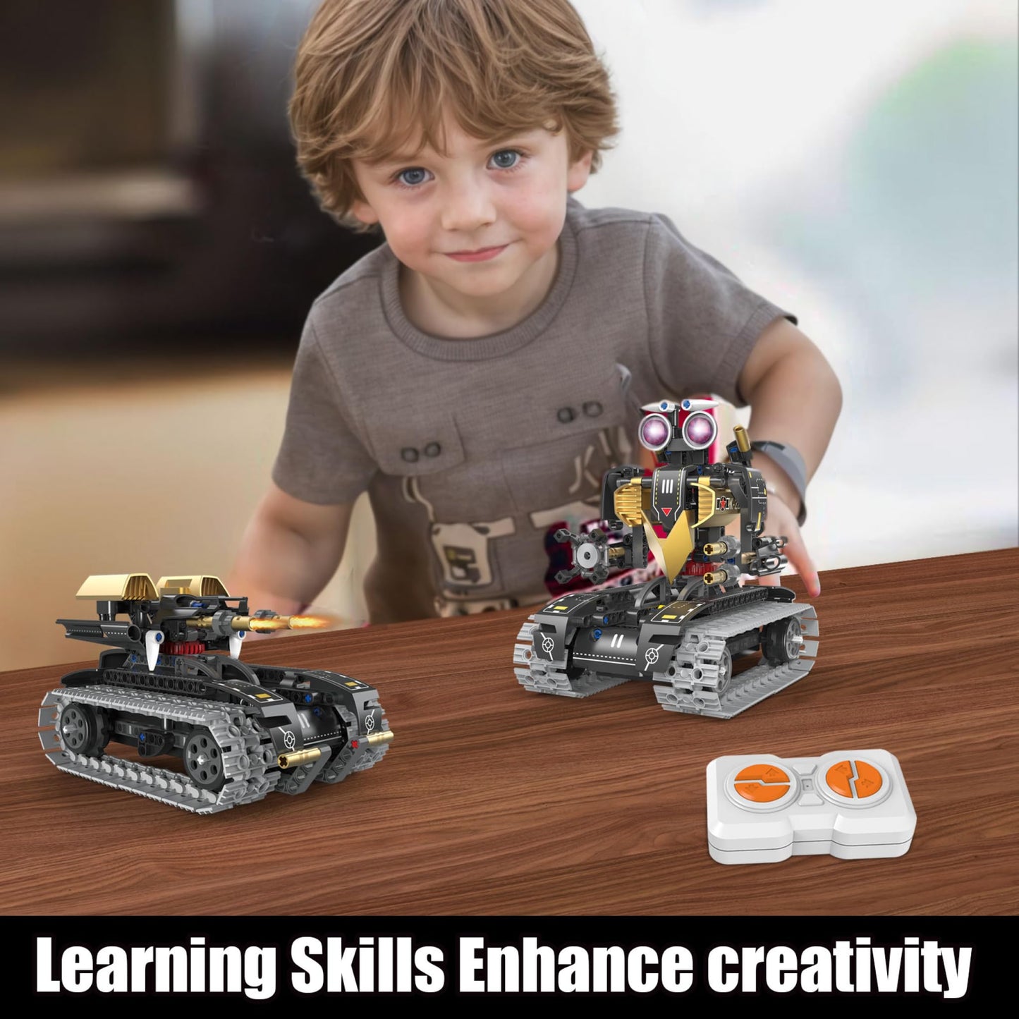 LNANZTCX 5-in-1 RC Robot Building Kit for Kids, APP & Remote Control STEM Robotics Technic Coding Robotic Toys, Erector Set with 323 Pcs, Educational Toy for Boys Girls Age 8 9 10 11 12 13 14+