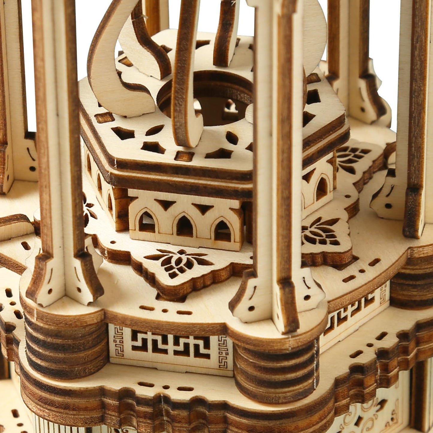 Foyucool 3D Wooden Puzzle for Adults, DIY Lantern Model Kit, Creative Assembly Model Building Kits to Build for Adults and Teens, DIY Assembly Puzzle, Woodcraft Kit for Christmas Day