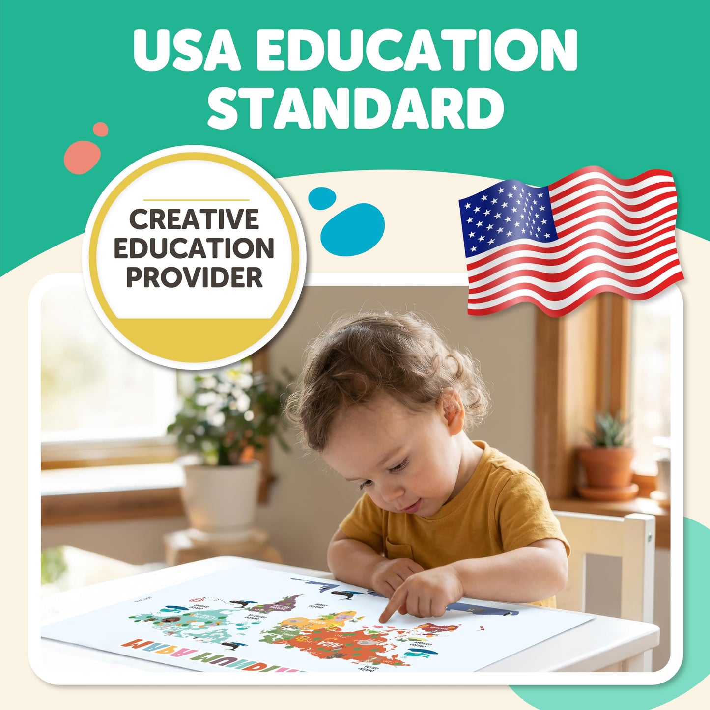 EXCOOL CLUB 16 Laminated Boho Educational Posters For Toddlers - Toddler Learning Posters For Kids, Homeschool Kindergarten Classroom Must Haves, Abc Number Chart Prek Classroom Decor