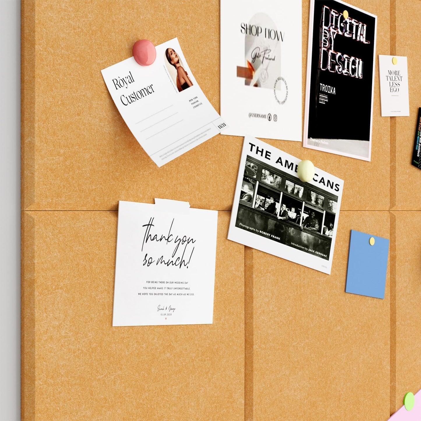 Baysola Felt Bulletin Board Panels 48 x 36 Inch Self Adhesive Wall Tiles Cork Board Alternative for Office Classroom Photos Notes 12 Pack