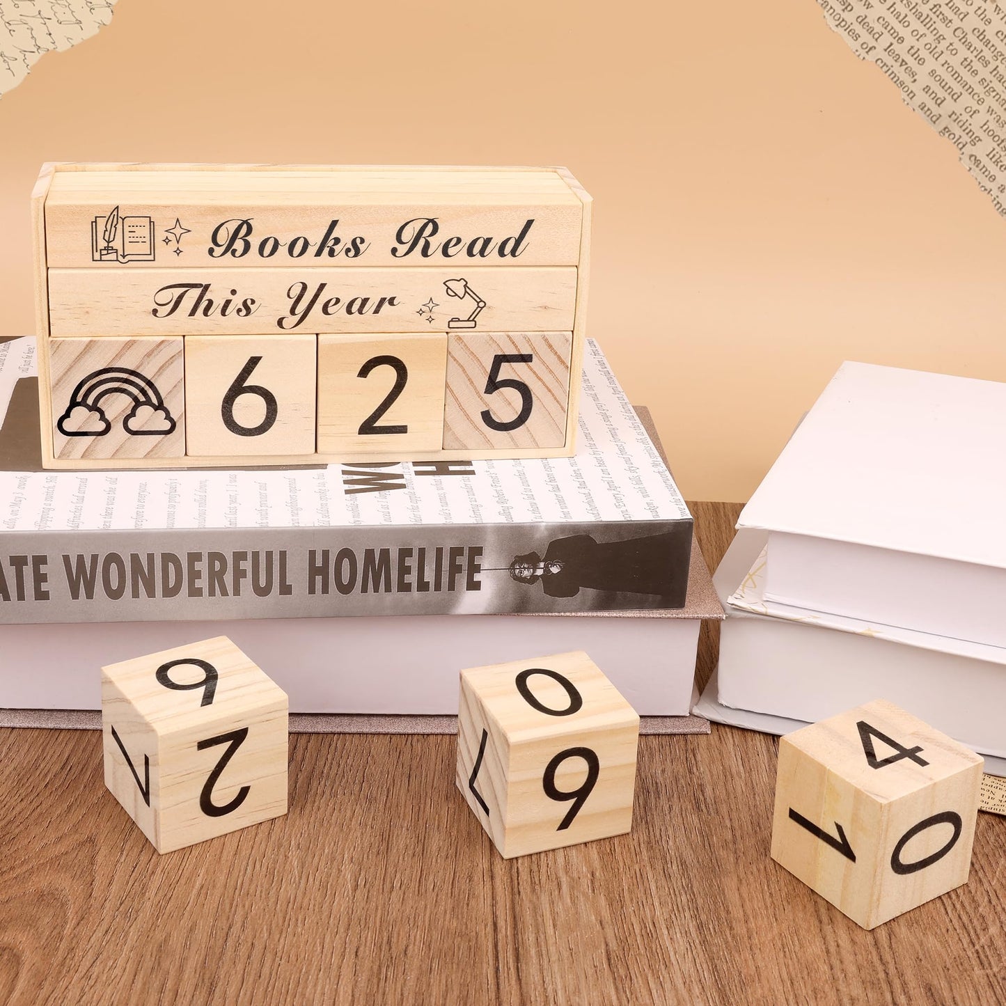 Books Read This Year Counter, Catcan Book Counter Sign Up to 999 Books Reading Challenge Gift for Book Lovers, Bookworms, Librarians, Teachers, Writers