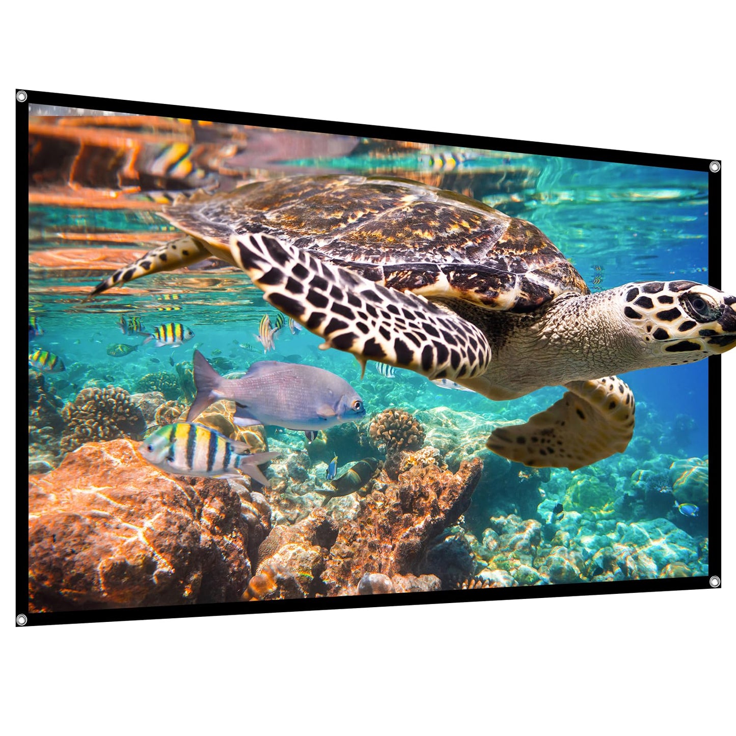 Projector Screen,HUANYINGBJB 4K 16:9 HD Rear Front Projector Screen Foldable Projection Screen Double-Sided Portable Outdoor Indoor Projector Screens Small for Movie Home Theater (60 inches)