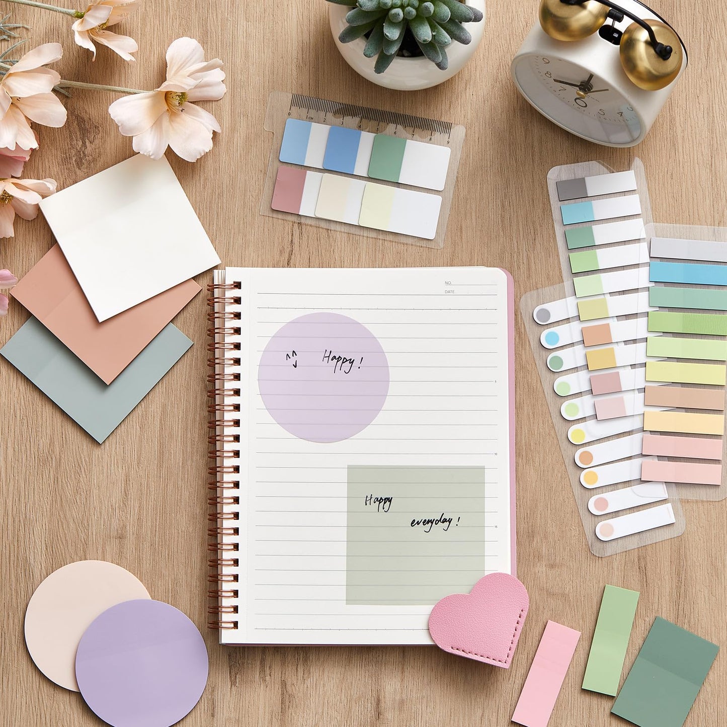 Jutom 110 Pcs Bible Study Supplies Bible Journaling Kit with Canvas Tote Bag Pen Case Notebook Highlighters Pen Sticky Note Tabs Page Markers Stickers Tape for Women Christian Christmas Gift(Pink)