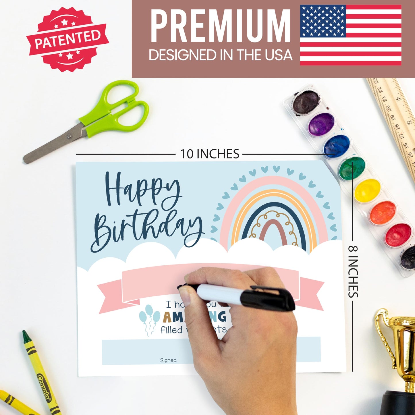 Happy Birthday Certificates for Students - 25 Student Birthday Certificates for Kids Classroom Must Haves, Teacher Supplies for Classroom Elementary, Boho Teacher Essentials