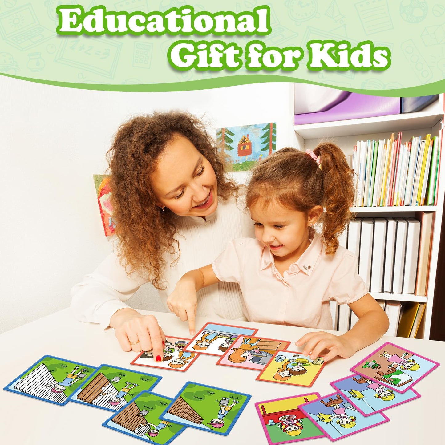 Kasfalci Sequencing Cards,Sequence Board Game for Kids,Speech Therapy Materials Toys for Autism,Story Storytelling,Social Skills,Sentence Building,Preschool Learning Activities,Classroom & Homeschool